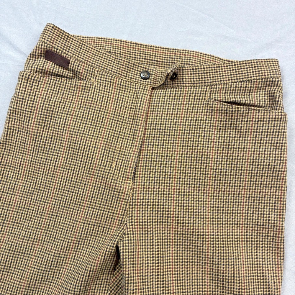 Lauren Ralph Lauren Equestrian Supply Trousers Womens 8 Cotton Blend Houndstooth